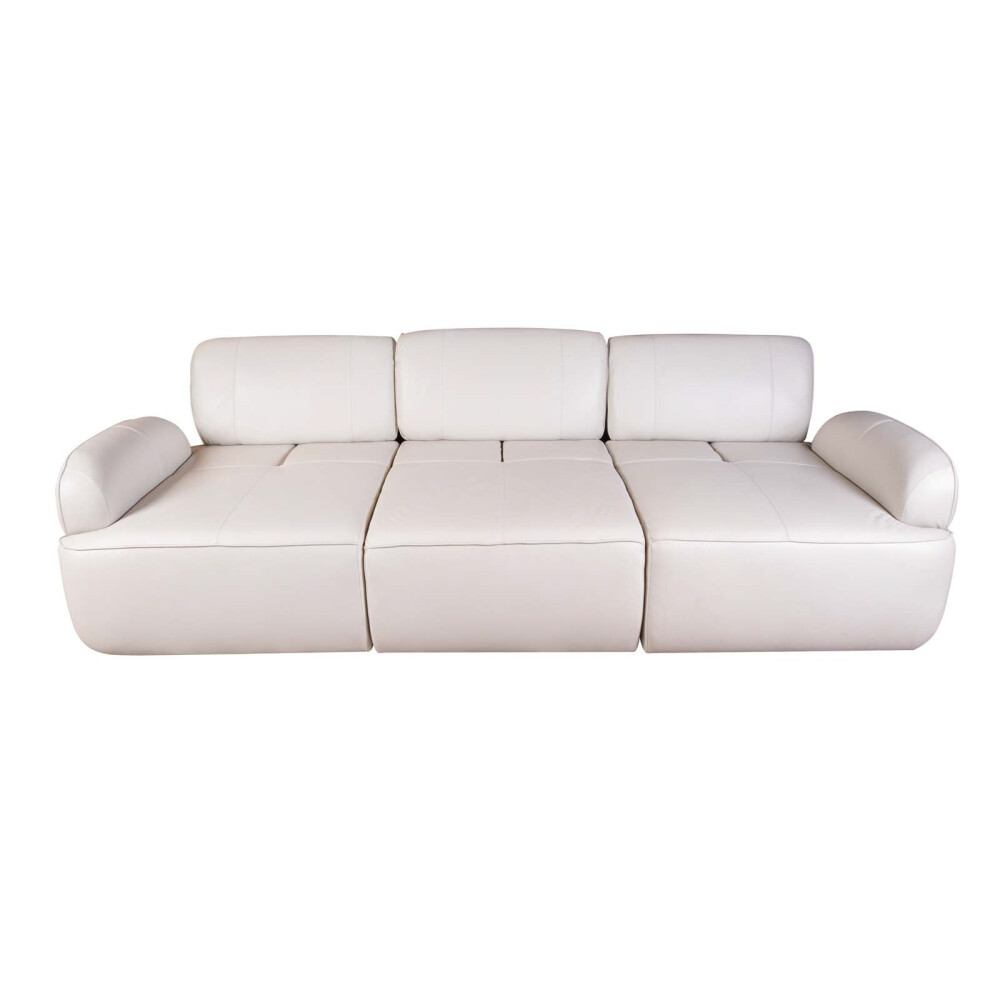 SOFA 4 CUERPOS CUERO-100-NATURAL NATURAL-BEIGE IRON MARFIL