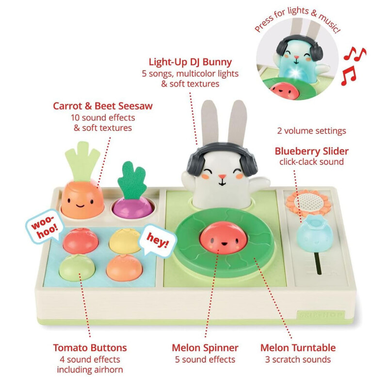 Juego musical de conejo dj Skip Hop Juego musical de conejo dj Skip Hop