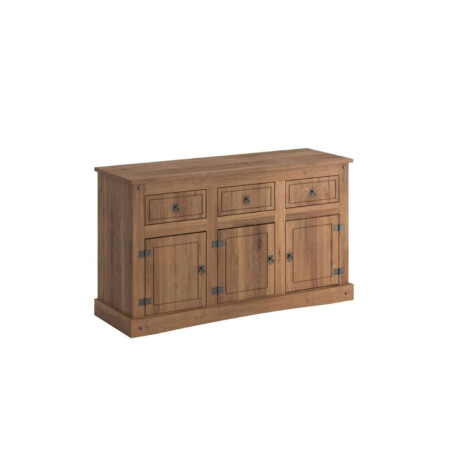 Aparador Bargueao Linea Mexicana Madera Maciza Oscuro
