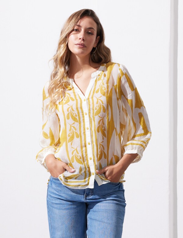 Blusa Gasa MOSTAZA/MULTI