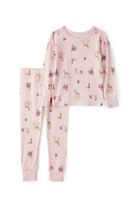 Pijama dos piezas de viscosa Ecovero, diseño bosque, línea Purelysoft Sin color