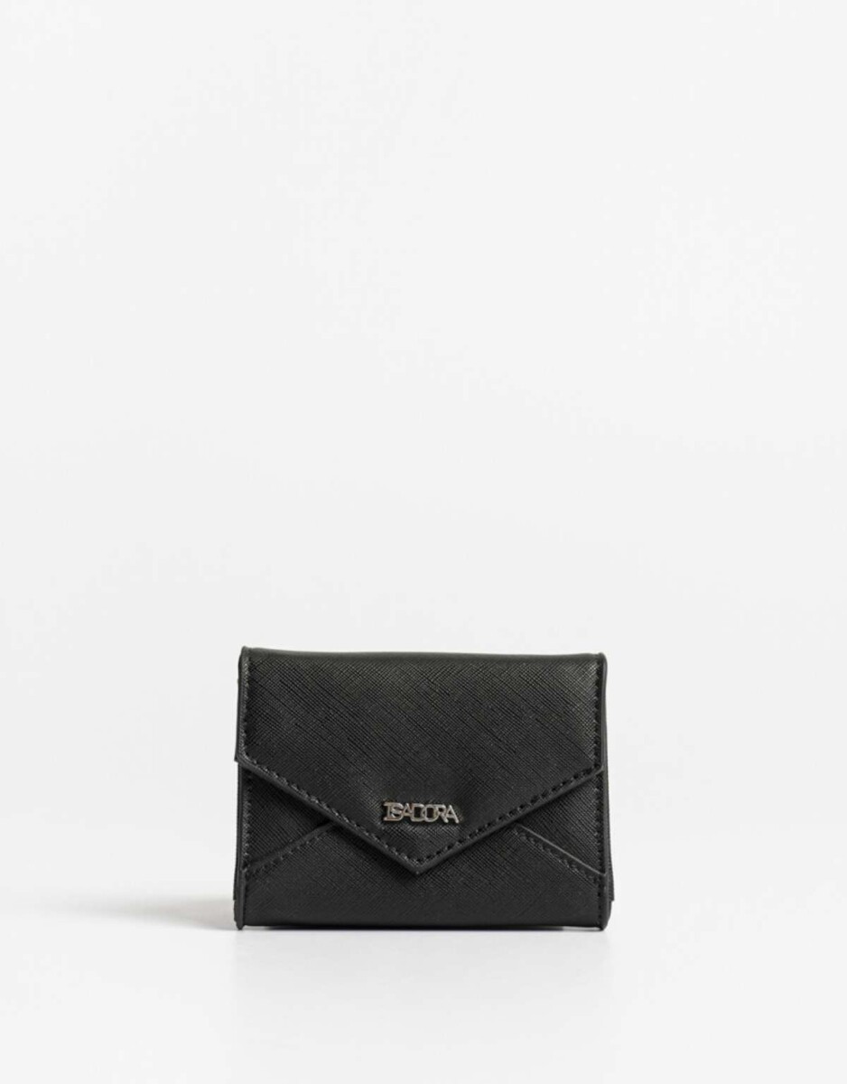 Billetera Con Solapa - Negro 