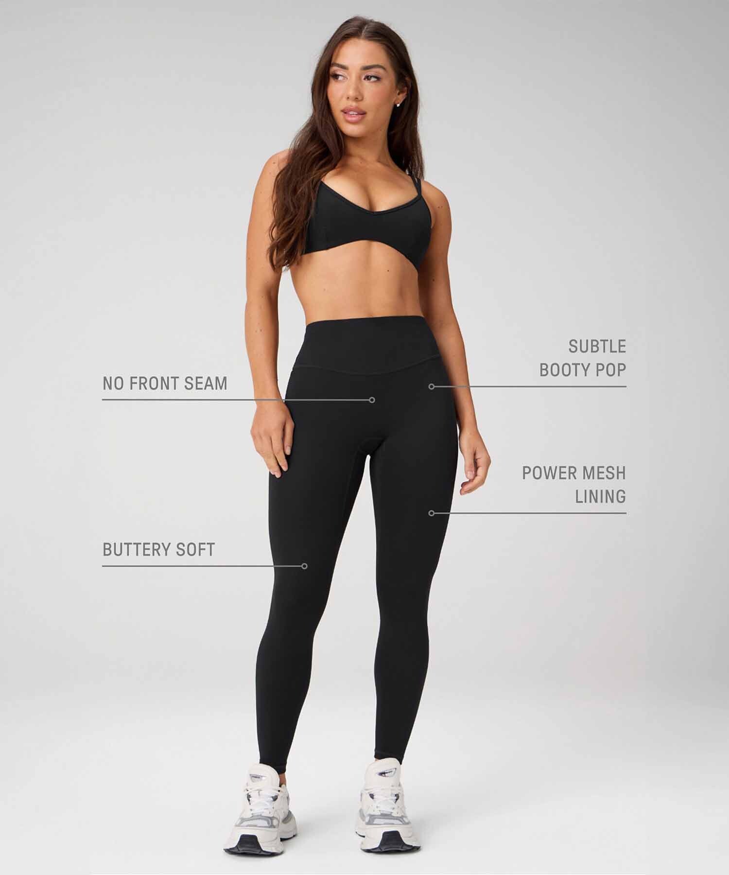 Leggings The No-Seam PureLuxe TLC Mujer Black