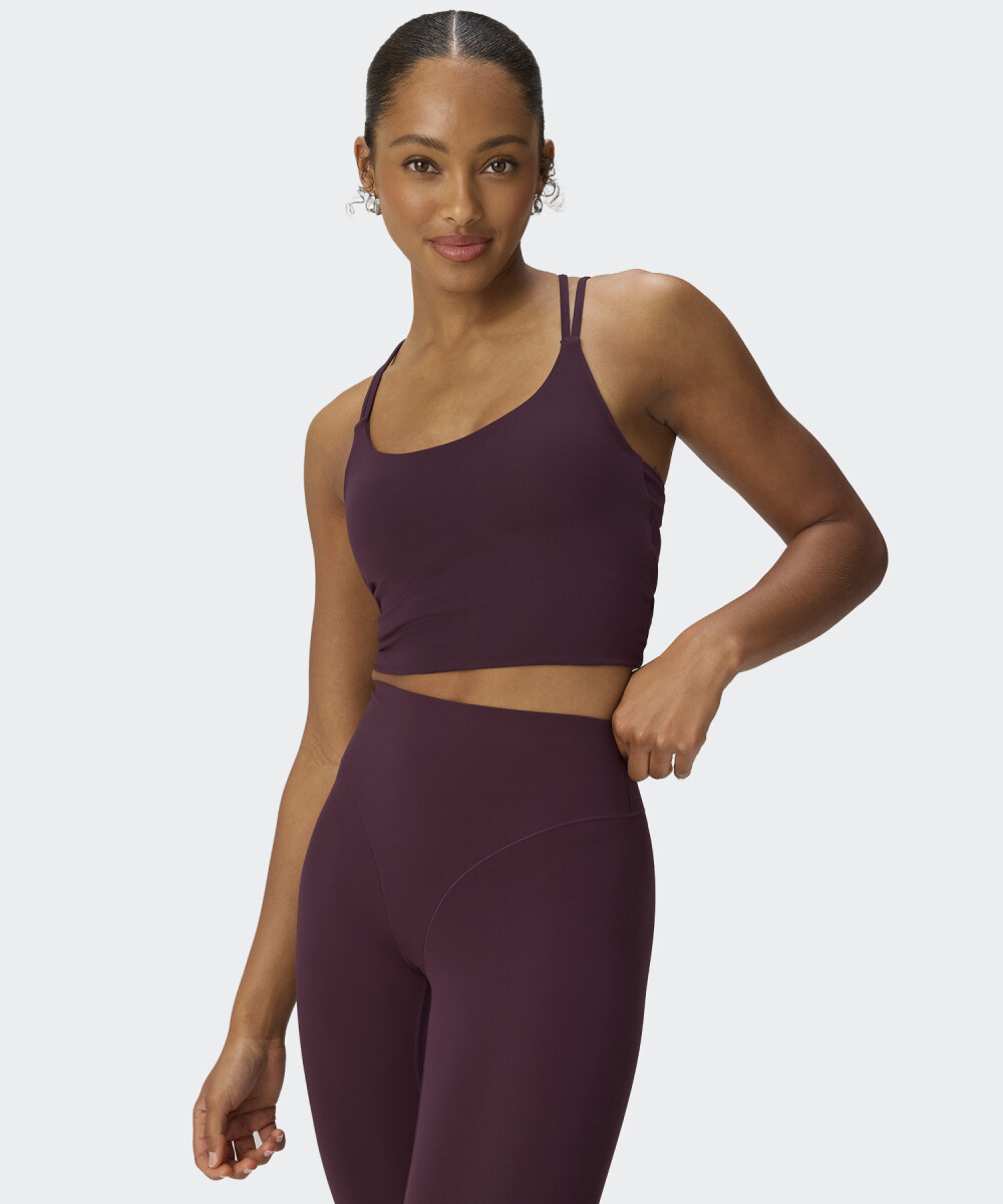Top Fabletics Built In Bra - Marrón 