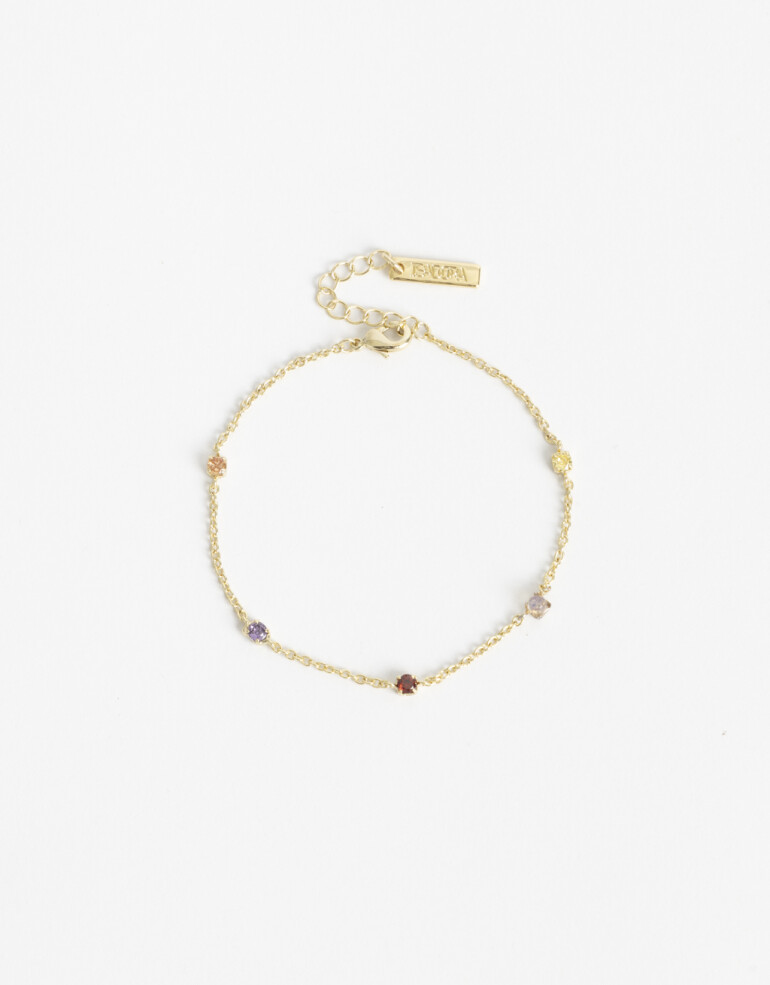 Pulseras Flexibles Cubic zirconia Pulsera Flexible Cubic Multicolor - Dorado