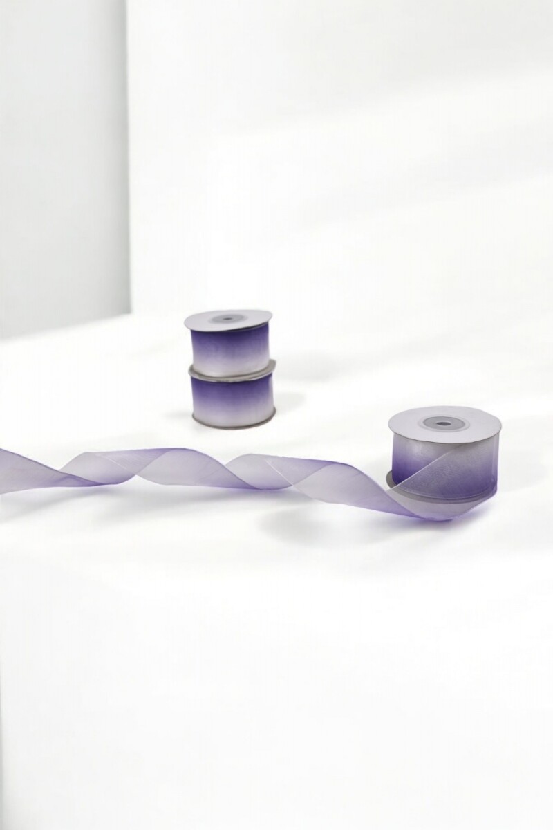 Cinta organza degrade - 23 mts - VIOLETA 