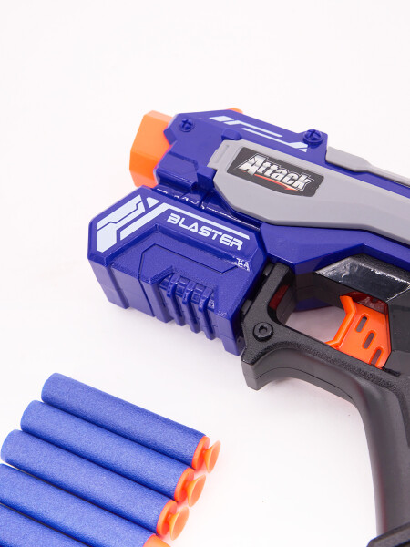 PISTOLA CON BALAS EVA AZUL