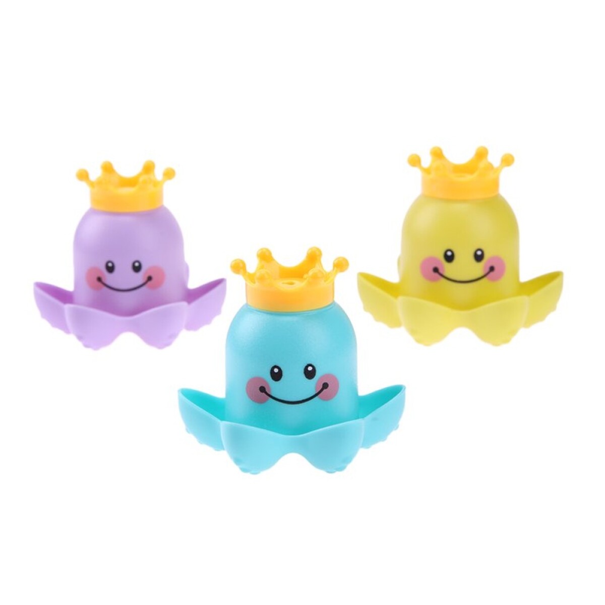 Set de 3 Pulpos Apilables Juego p/ Baño o Playa Bebés Niños - Verde 