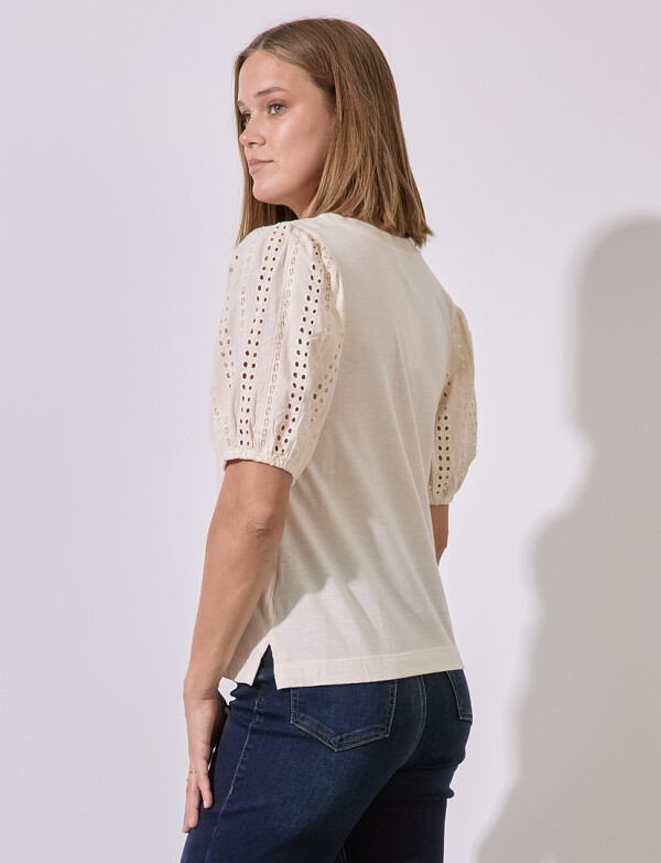 Blusa Broderie BEIGE