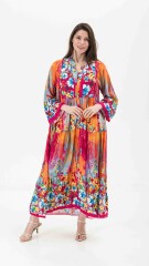 VESTIDO NITTA ESTAMPADO NARANJA
