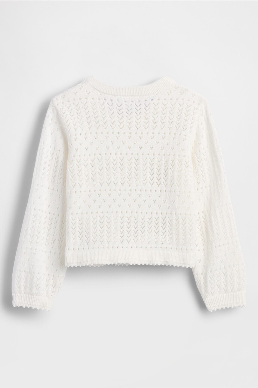 Saco Pointelle Toddler Mujer New Off White