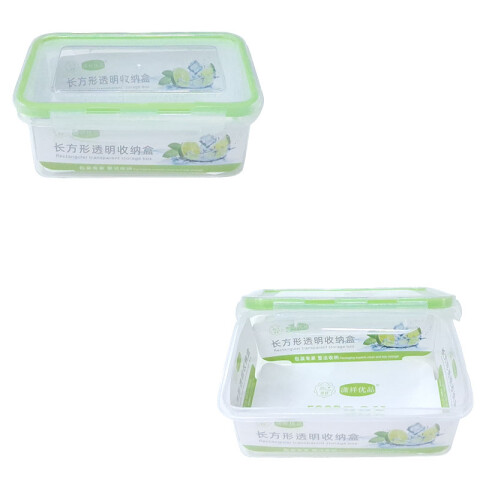 Contenedor rectangular transparente cierre hermético Contenedor Rectangular Transparente Cierre Hermético