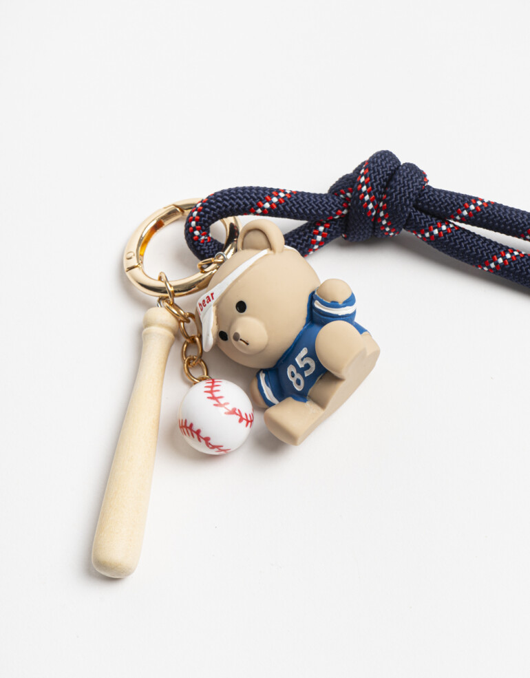 Llavero Cordón Llavero Bag Charm Baseball. - Combinacion Multicolor
