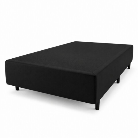Base Box Sommier Tapizada Negra para Colchón 110x188x35 Simple