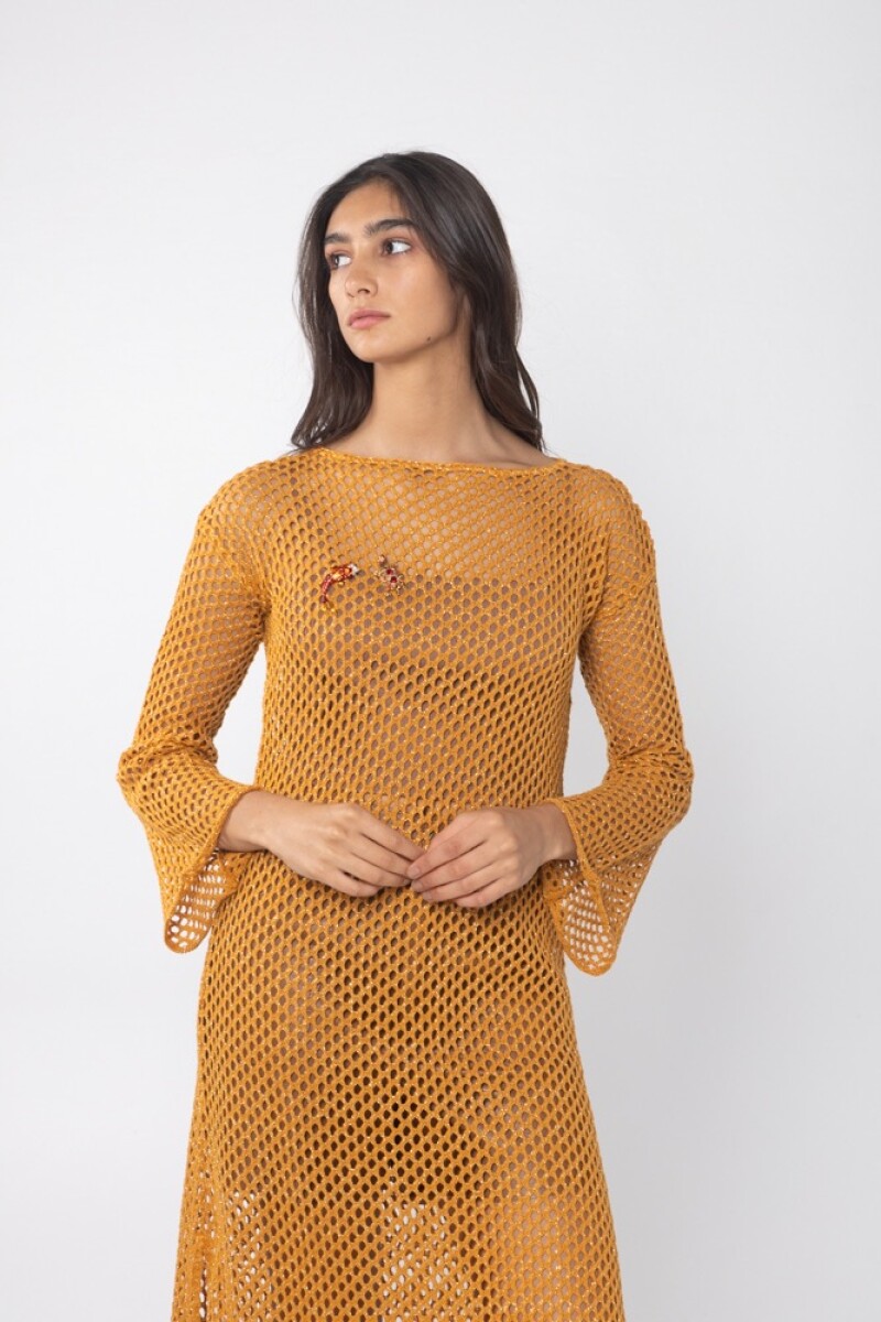 VESTIDO RED Mostaza