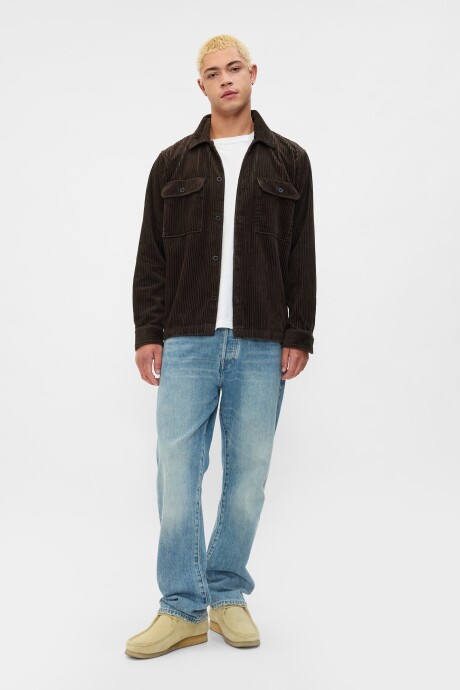 Sobre Camisa De Pana Hombre Terra Brown