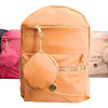 Mochila en cuero ecológico. Naranja