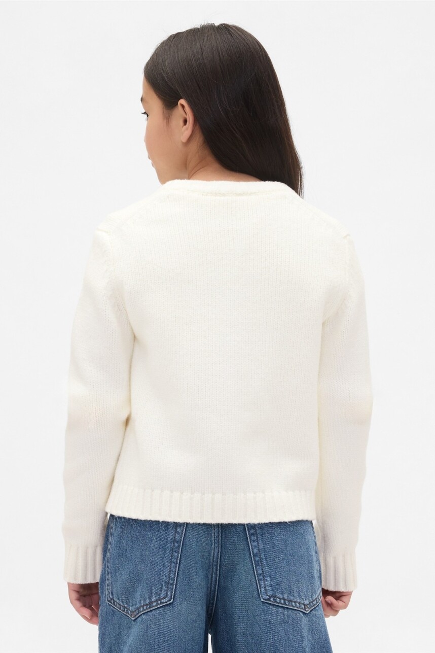 Saco Logo Gap Niña Ivory Frost