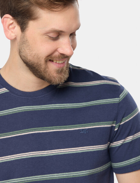 REMERA RAYADA Azul