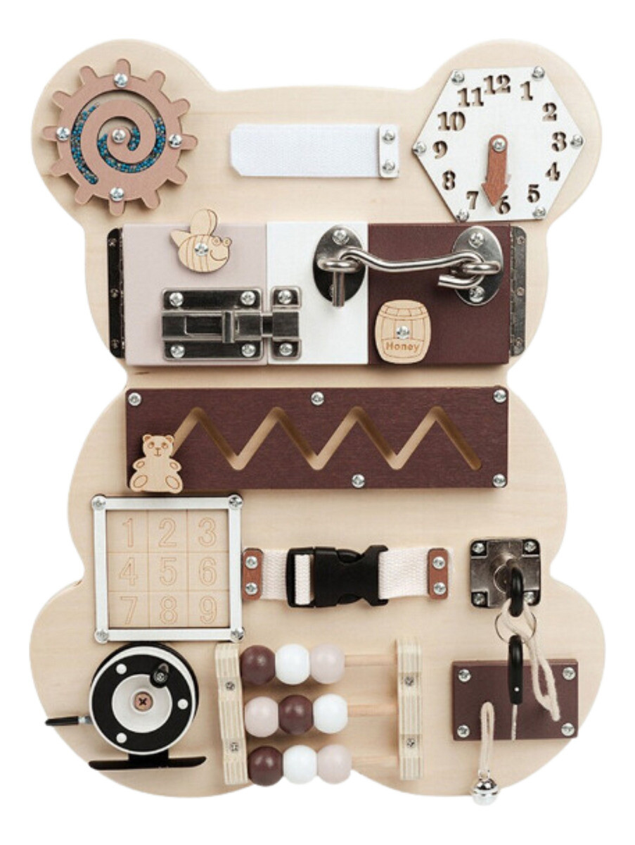 TABLERO DE MADERA SENSORIAL OSO 