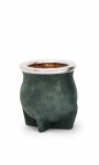 MATE DE CERÁMICA CHICO DELTA ENGRASADO VERDE PETRÓLEO