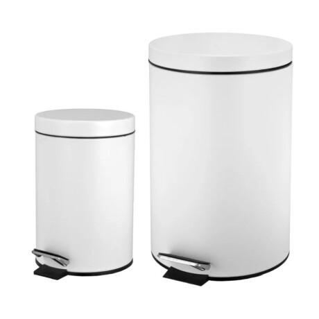 SET PAPELERAS CON PEDAL 3 Y 12 LTS - BLANCO SET PAPELERAS CON PEDAL 3 Y 12 LTS - BLANCO