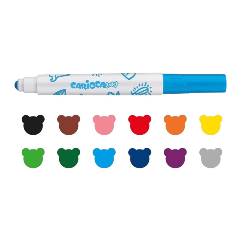 Marcadores Gruesos Carioca Baby x12 Marcadores Gruesos Carioca Baby x12