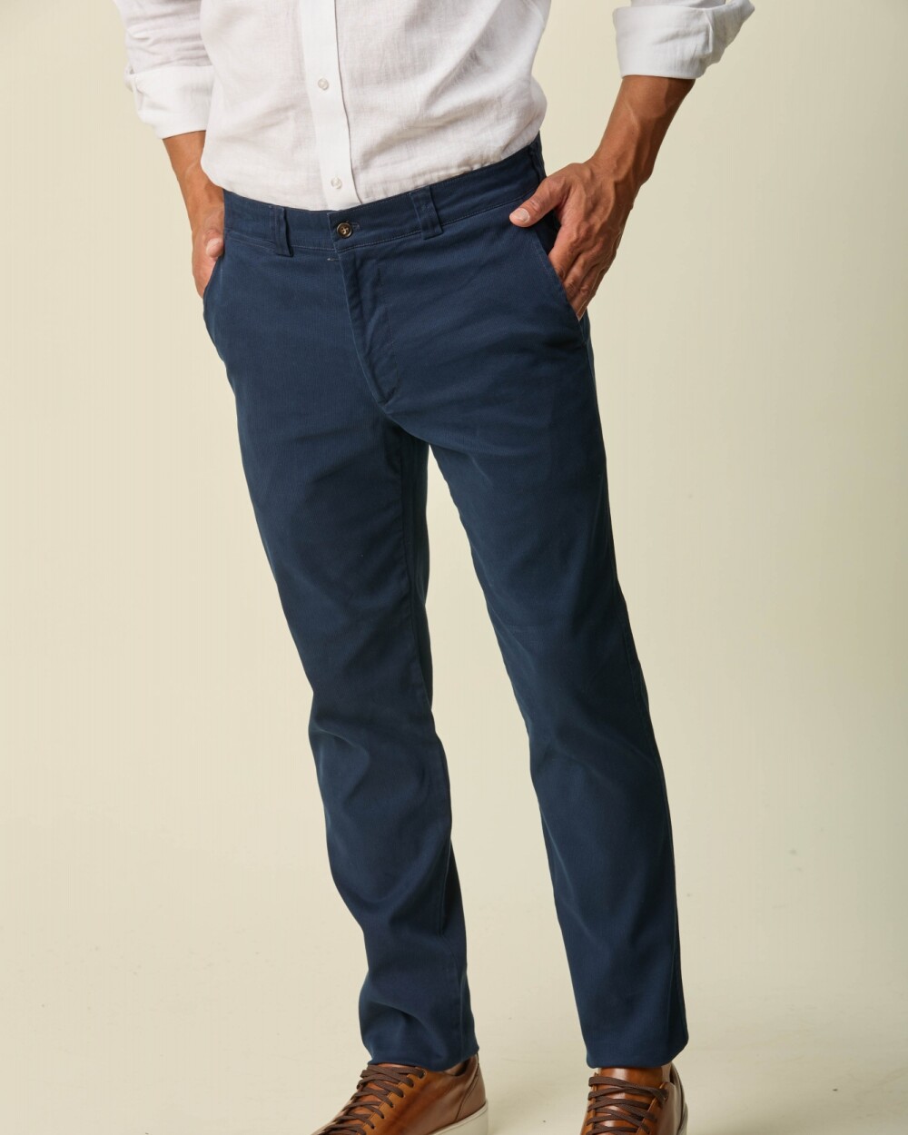 Pantalón Sport Algodón/ Spandex Tramado Azul