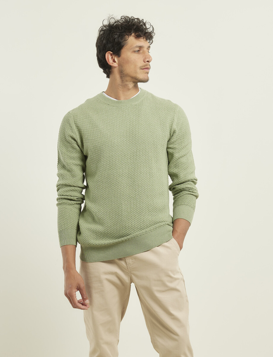 470591 SWEATER PUNTO FINO HARRINGTON LABEL Verde