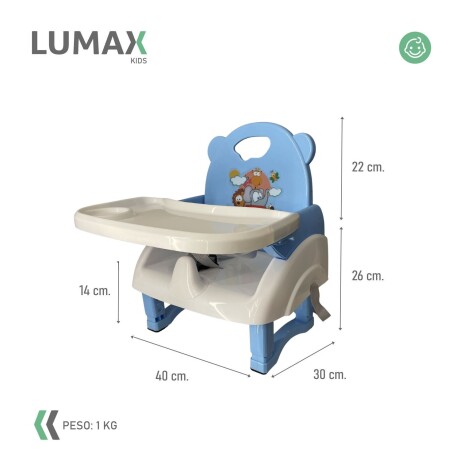 Silla de comer plegable portátil para bebés Celeste