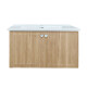 Mueble Baño En Mdf 80X50X45 Roble Claro - Incluye Bacha C/Perf Para Griferia GAMAS DE MARRON