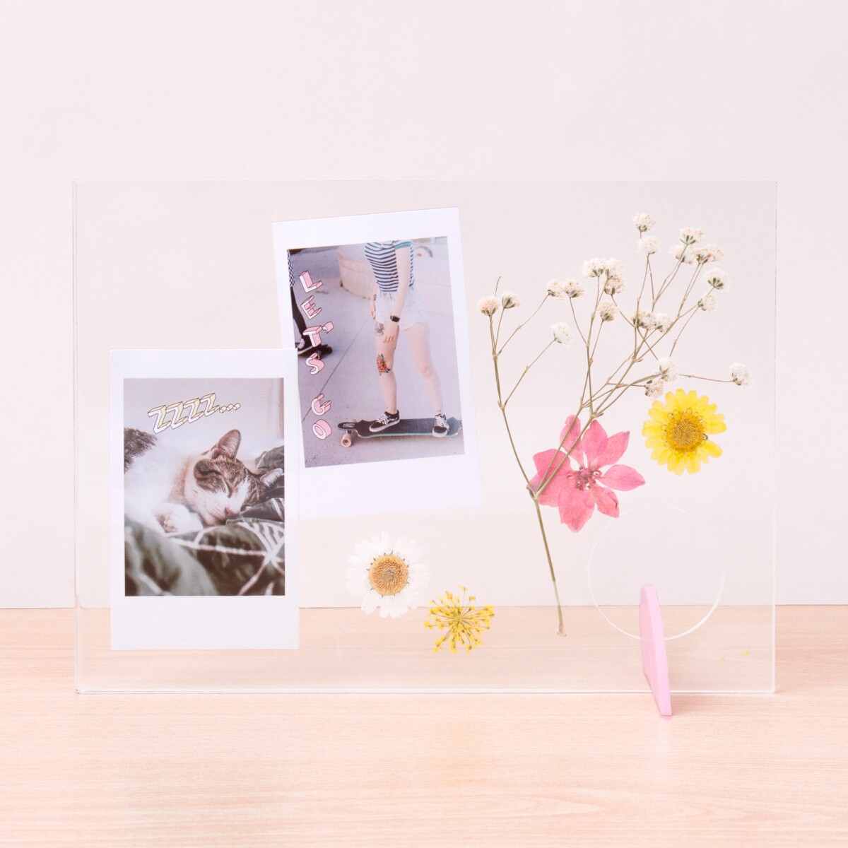 Portaretraros De Acrilico Diy Flores Secas Helio Ferreti 
