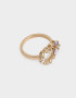 Anillos Chicos Strass Corazón Anillo Corazón Dorado Strass - Dorado