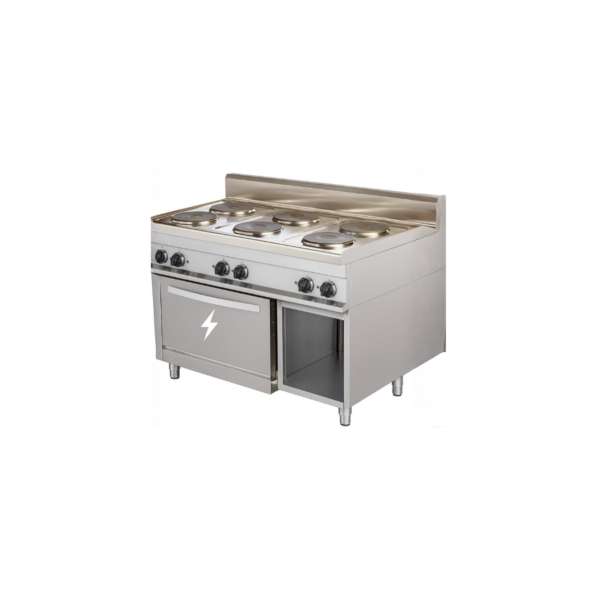 Cocina Eléctrica de 6 Discos con Horno Eléctrico 
