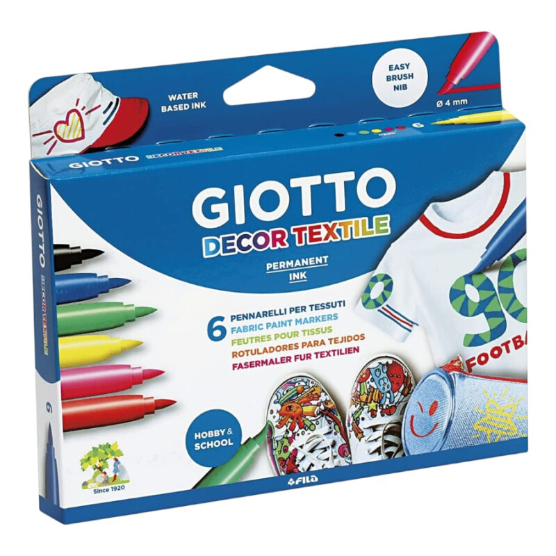 Marcadores Giotto Textile 6 Colores Marcadores Giotto Textile 6 Colores