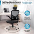 Silla de Escritorio Ergonómica Silla Ejecutiva de Oficina Tapizado Mesh Negro Silla de Escritorio Ergonómica Silla Ejecutiva de Oficina Tapizado Mesh Negro