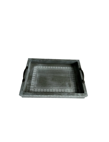 BANDEJA MDF CON ASA 35x25x6.5CM VINTAGE BANDEJA MDF CON ASA 35x25x6.5CM VINTAGE