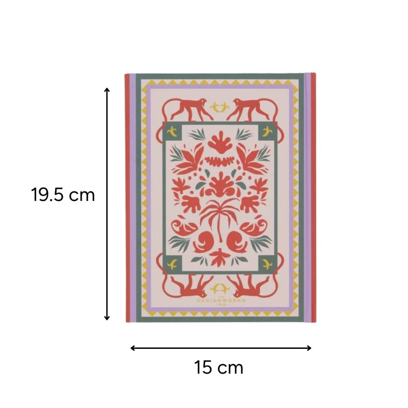 Cuaderno tapa dura rayado 15 x 19,5cm Monkey