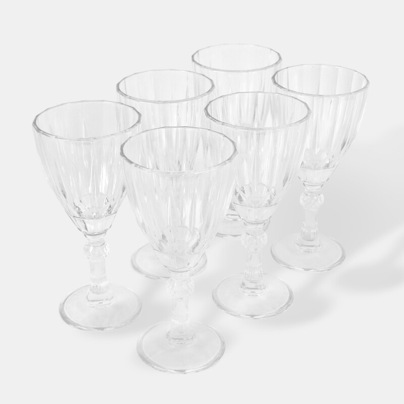 SET COPA DE VIDRIO TRANSP 270ML 6PZAS Unica