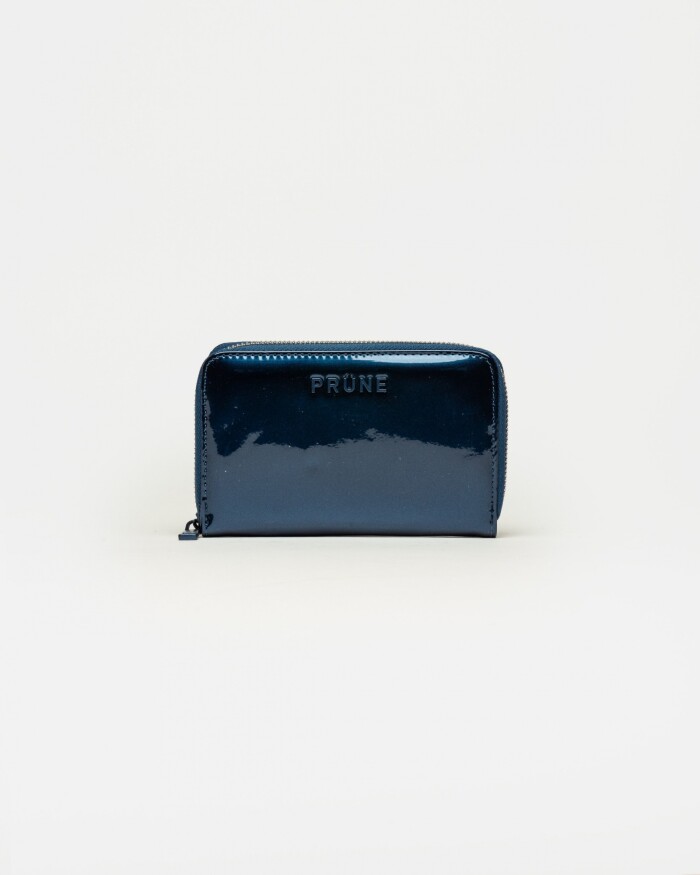 Billetera New Glam en efecto cuero Azul