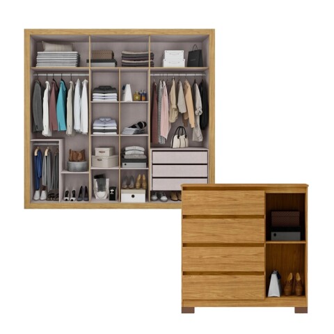 Juego de Dormitorio Ropero Montecarlo 6 Puertas Comoda Vega 4 Cajones y Respaldo Oslo - Marrocos Juego de Dormitorio Ropero Montecarlo 6 Puertas Comoda Vega 4 Cajones y Respaldo Oslo - Marrocos