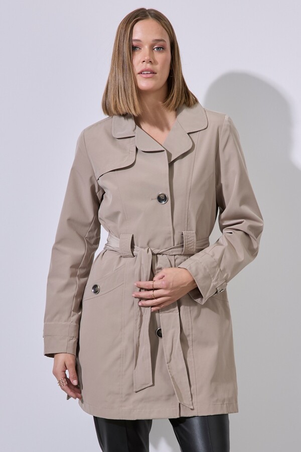 Gabardina Botones BEIGE