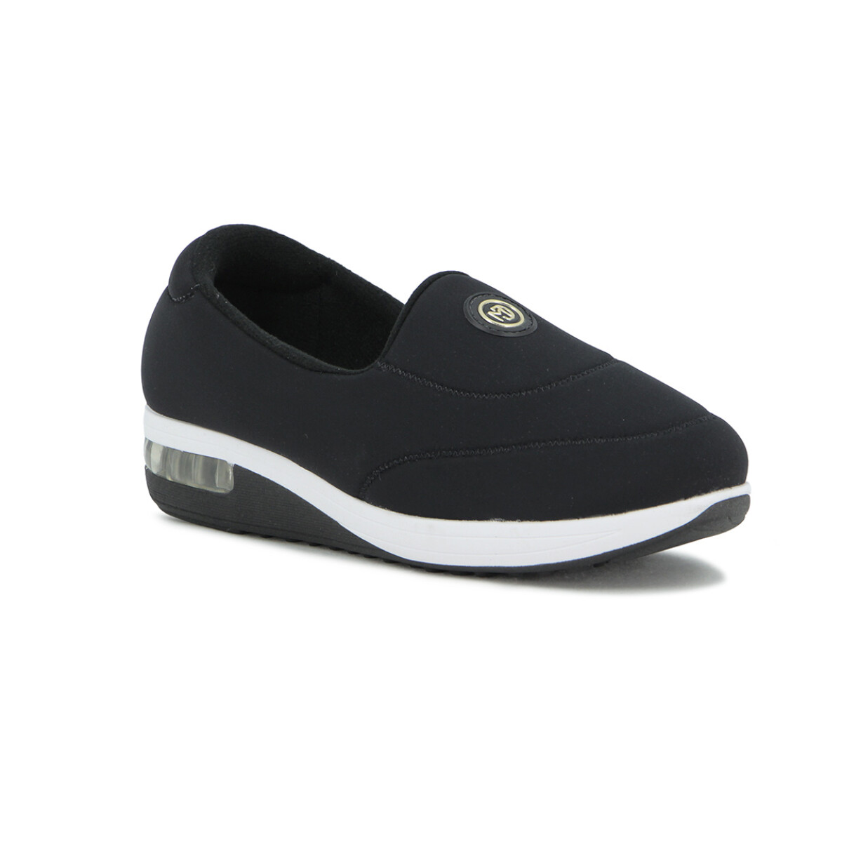 Modare Zapato Casual Feminino Lycra Viena Protection/enfeite - Negro-oro 