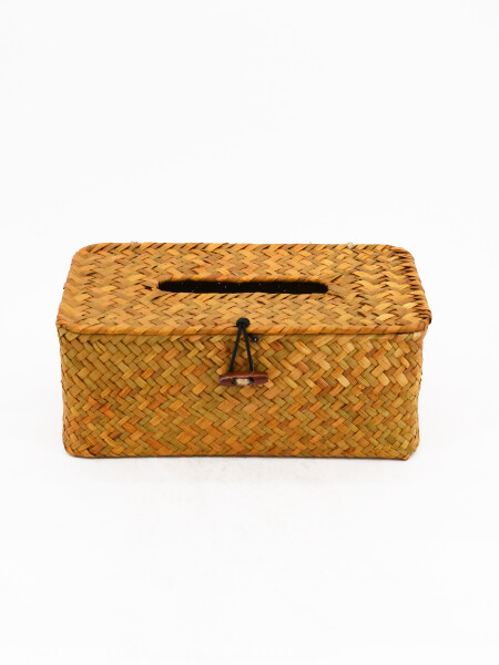 CAJA DE PAÑUELOS DE FIBRA MARRON