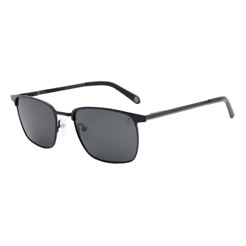 Lentes De Sol De Acero Inoxidable Cuadrado Premium Negro/Negro