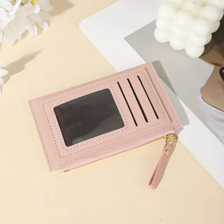 Monedero tarjetero bicolor Rosado