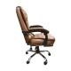 Silla Ejecutiva en cuero Lumax Modelo Miles con Apoyapies y 2 Puntos de Masaje Marrón