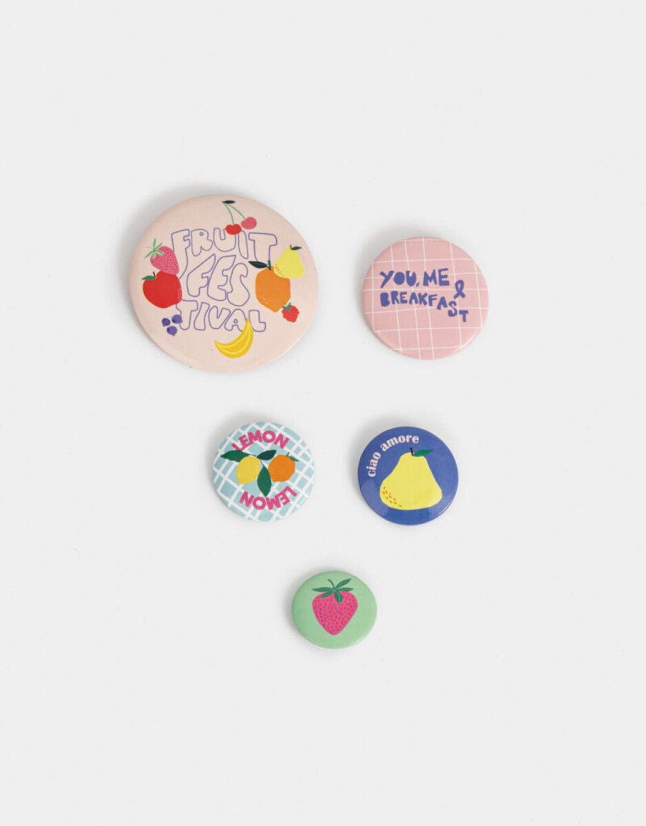 Set De Pins Island Trip - Combinacion Multicolor 