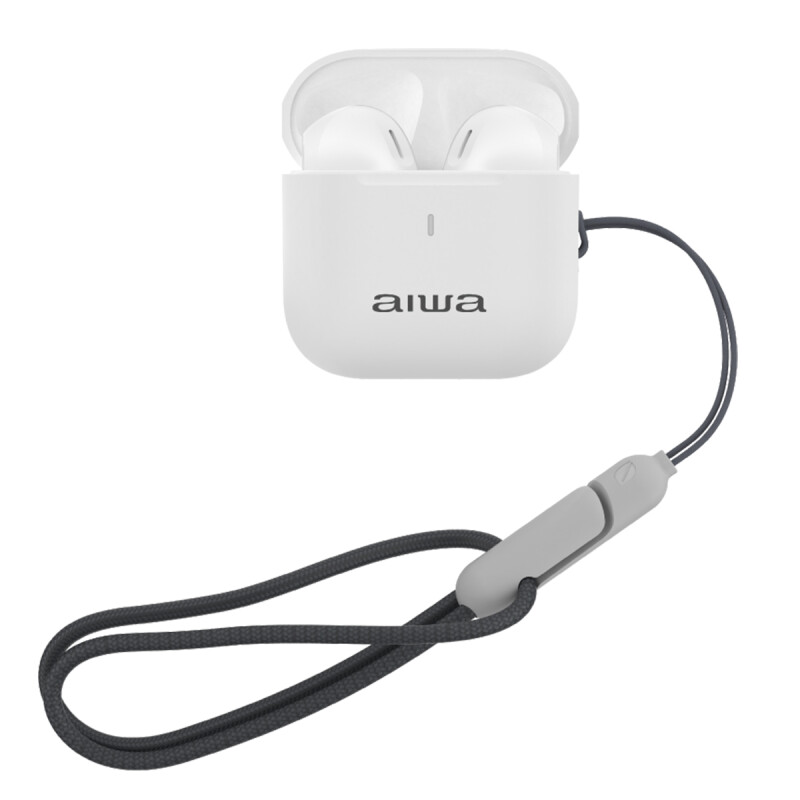 Auriculares TWS Waterpoof IPX4 AIWA In Ear Bluetooth 5.4 con Micrófono IPX4 y Control Táctil Blancos | AWTWSG100