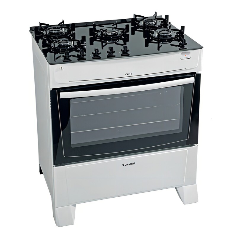 Cocina A Gas James 5h C 695 V Blanca Tipo De Conexión Gas Envasado Cocina A Gas James 5h C 695 V Blanca Tipo De Conexión Gas Envasado